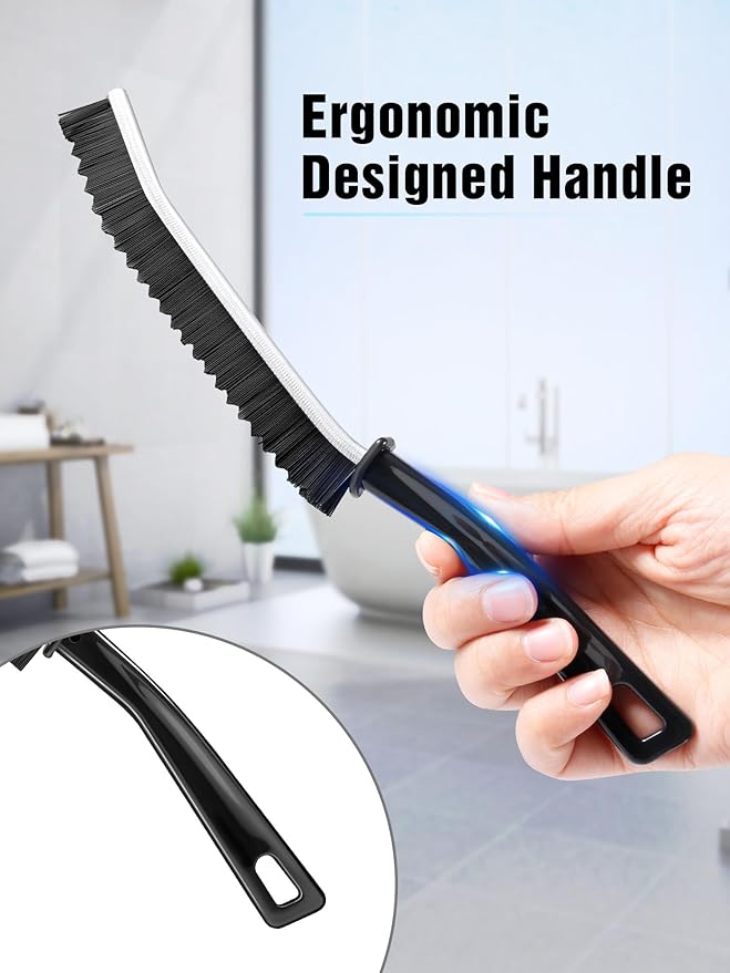 3 Pack Hard Bristle Crevice Cleaning Brush - Multifunctional Gap Small Cleaning Brush for Bathroom, Kitchen, Living Room, Grout, Window, Vehicle, Faucets, Toilet