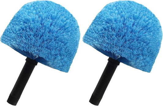 2 Pack Blue Twist-On Cobweb Duster Head Brush - Efficient Indoor & Outdoor Spider Web Cleaning Solution - Fits Standard Acme Threaded Poles - Durable & Versatile Spider Web Corner Cleaner Head Only