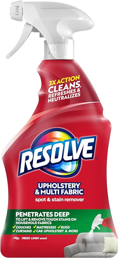 Resolve Carpet Cleaner, 22 fl oz Multi-Fabric Cleaner and Upholstery Stain Remover, Carpet Cleaner Spray