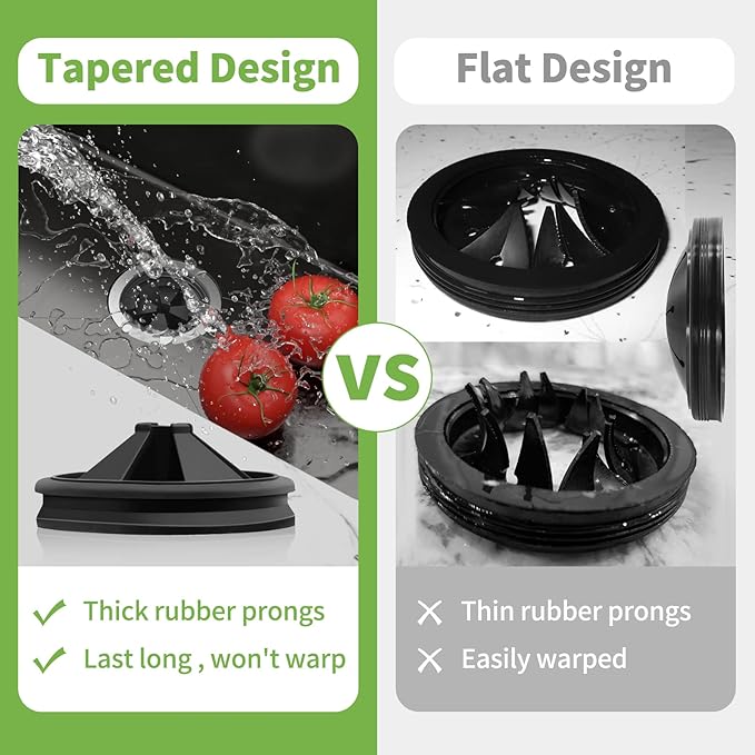Garbage Disposal Splash Guards, 3 3/8" for Insinkerator Evolution Series, Quiet Collar Sink Baffle Kitchen Rubber Drain Insert Cover Replacement Parts, QCB-AM Disposal Splash Guard Gasket, 2 Pack