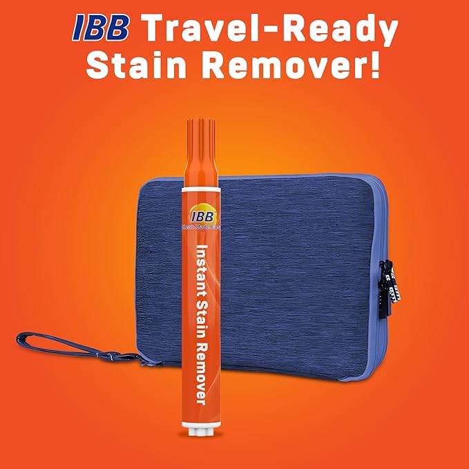 IBB Powerful Stain Remover for Clothes, Instant Spot Cleaning for All Laundry Tough Stains, Travel-Friendly & Portable Stain Remover Pen, Effective Stain Sticks (1 Count (Pack of 5))