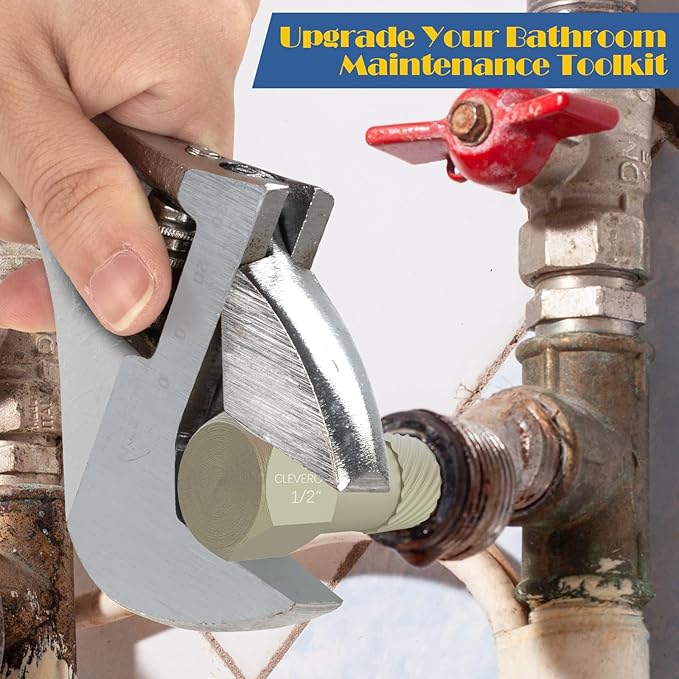 1.5'' Tub Drain Extractor, 8PCS Pipe Nipple Extractor Set with 1-inch Socket, Remove the Old, Broken, Stubborn, Rusted Drain Tub Bathtub Remover, Strong Grab Plumbing Tools with Storage Case