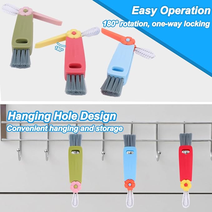 XANGNIER 3 in 1 Cup Lid Gap Cleaning Brush Set,Multifunctional Water Bottle Lid Cleaner Brush,3 Pack Water Bottle Crevice Cleaning Tool,Tumbler Lid Cleaner Brush for Stanley/YETI Cup,Kitchen Gadgets