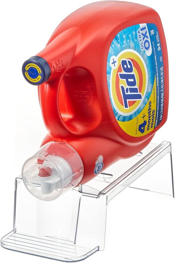 InterDesign iDesign Laundry Detergent Holder,Liquid Detergent Stand for Laundry Room Organization,Clear,(Pack of 6)