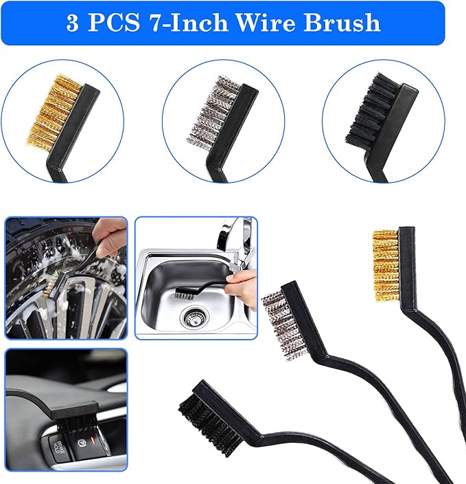 26Pcs Auto Cleaning Brush Set - Interior/exterior, Wheels Drill Brushes, Buffing Sponge Pads