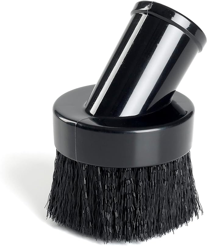 CRAFTSMAN CMXZVBE38610 1-1/4 in. Dusting Brush Wet Dry Vac Attachment, Industrial-Grade Shop Vacuum Accessory for Cleaning Stubborn Debris, Fits 1-1/4 in. Hose Diameter