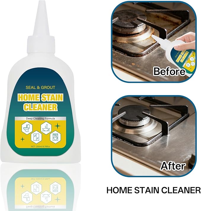 Home Stain Cleaner, 7 OZ Fast-Acting All-Purpose Deep Cleaning Gel for Bathroom, Kitchen, Laundry & Room, For Targets Tile Gaps, Washing Machine Seals, Fridge Rubber, Wall & Shower Stains