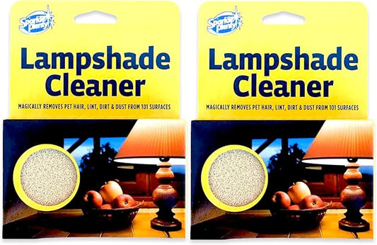 Sparkle Plenty Lampshade Cleaner - Dry Magic Dust Sponge for Lamp Shade - Dry Dusting Sponge Scrub for Fabric & Window Blinds - Effortless Duster Upholstery Cleaner for Furniture & Surfaces (2 Pack)