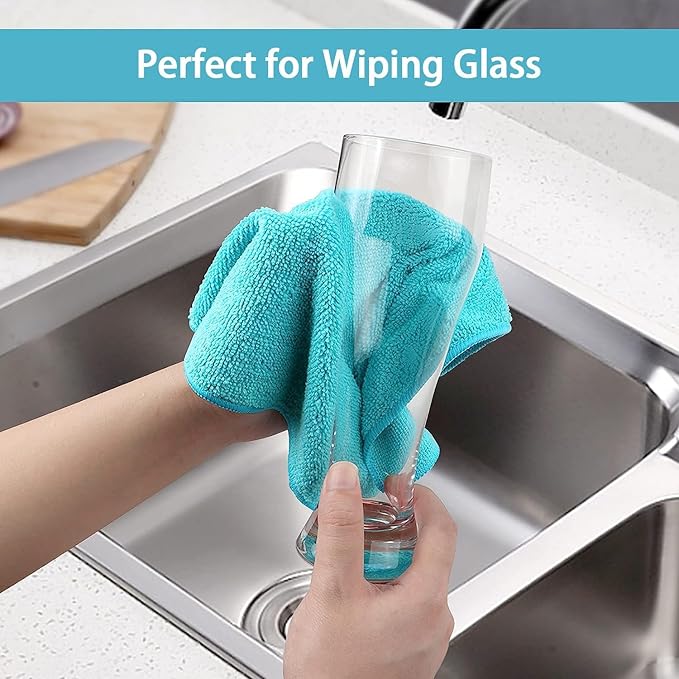 HOMEXCEL Microfiber Cleaning Cloth 800 Pack, Microfiber Towel for Cars, Lint Free, Scratch-Free, Highly Absorbent, and Cleaning Rags for House, Window and Glass, Cars, TV Screen 11.5 X11.5 inch