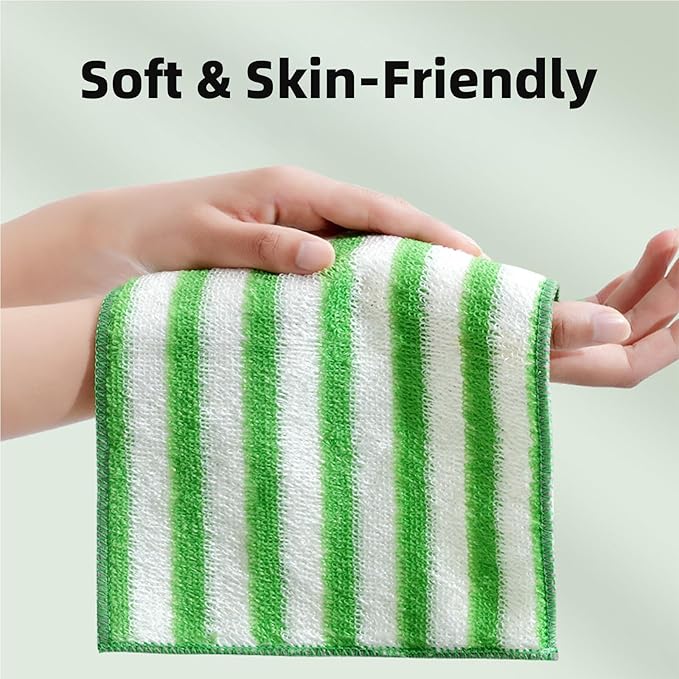 Bamboo Fiber Dish Cloths -Super Absorbent Reusable Multi-Purpose Kitchen Pads
