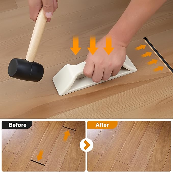 Floor Gap Fixer Tool, Violetfox Heavy-Duty Plank Grabber Laminate Flooring Tools Wood Floor Repair LVP Installation Kit (New Version)