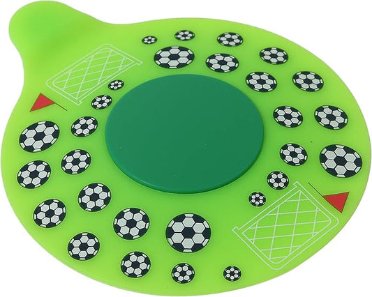 Bathtub Drain Stopper, Silicone Tub Stopper Plug, Universal Bath Drain Cover, Kids Tots Babies Gift (Green Football)