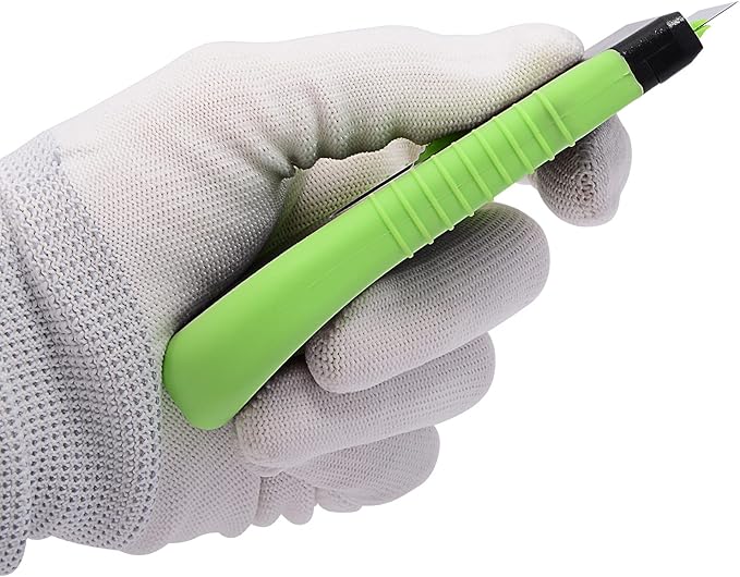 EHDIS Car Sticker Remover Glass Cooktop Razor Scraper with 10pcs Replace Blades for Label,Glue,Paint,Adhesive Remover,Oven Door, Stove Cleaning (Green)