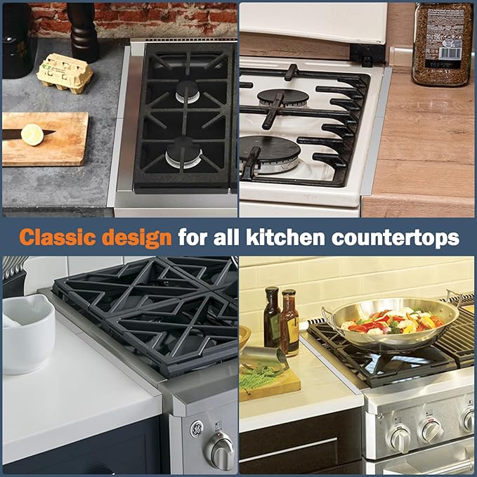Stove Gap Covers Stainless Steel, 2Pack Retractable Stove Gap Filler (13.8"–27.5" Length, 0.79" Width), Heat-Resistant Guard & Range Trim Kit Between Stove Top & Counter-Silver