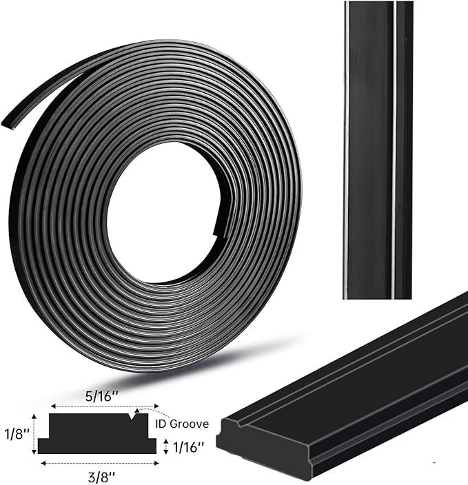 Magnetic Strips for Shower Door Replacement - 1/8" Thick Flexible Magnet Seal for Framed/Semi-Framed Glass Doors & Shower Curtain Bottom - Strong Magnetic Door Seal-157 Inch