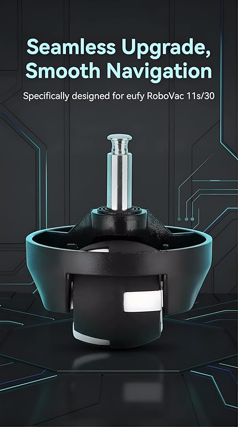Robot Vacuum Universal Wheel, Vacuum Cleaner Roller Wheel Suitable for Eufy RoboVac 30, 15C, 30C, G30/Nova iHRV6-BLK