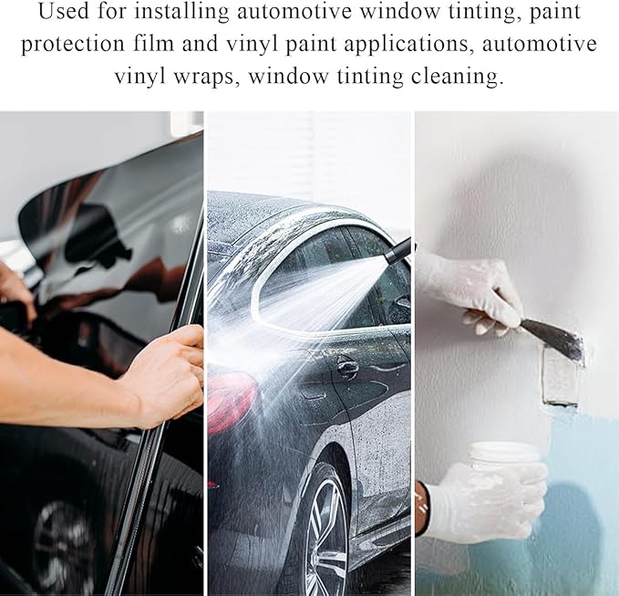 2 PCS Car Paddle Bulldozer Squeegee, Long Handle Window Tint Film Installation Tools, Paddle Bulldozer Scraper for Car Front Rear Windows Glass Cleaning, Car Accessories