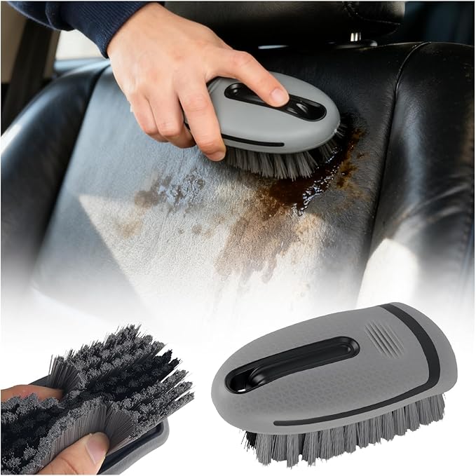 2026 New Car Upholstery Brush for Cleaning,Portable Car Carpet Brush with Dense Bristle & Non-Slip Handle,Multi-Purpose Upholstery Cleaner Brushes for Cars Trucks SUVs Interior
