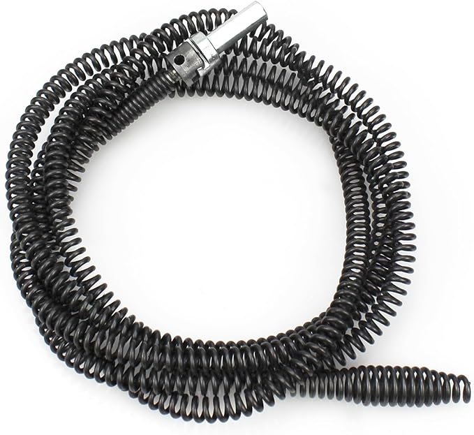 YankMooM Drain Snake for Drill 6.5Ft Drain Clog Remover with Drill Connector Flexible Drill Drain Snake Cable for Kitchen, Bathroom Sink and Toilet