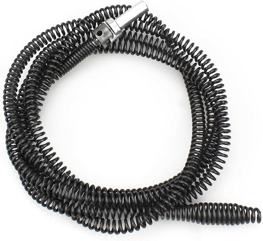YankMooM Drain Snake for Drill 6.5Ft Drain Clog Remover with Drill Connector Flexible Drill Drain Snake Cable for Kitchen, Bathroom Sink and Toilet