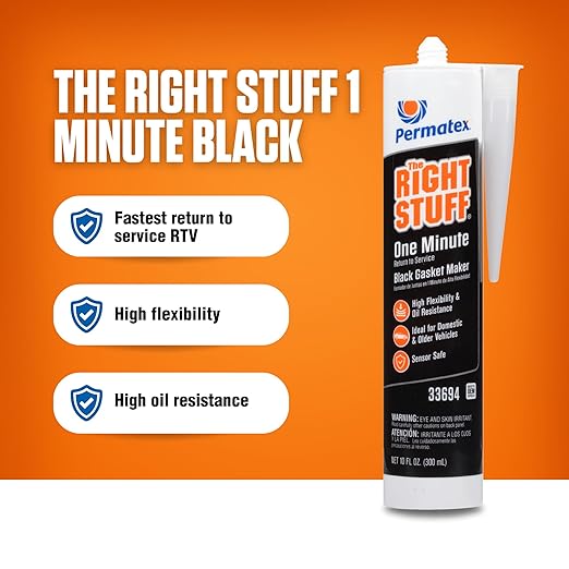 Permatex 33694 The Right Stuff Gasket Maker, 10.1 oz., Black