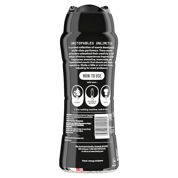 Downy Unstopables Unlimited Collection In-Wash Laundry Scent Booster Beads, No. 24, Fine Fragrance, Long-Lasting Fresh Scent Beads, 21.1 oz
