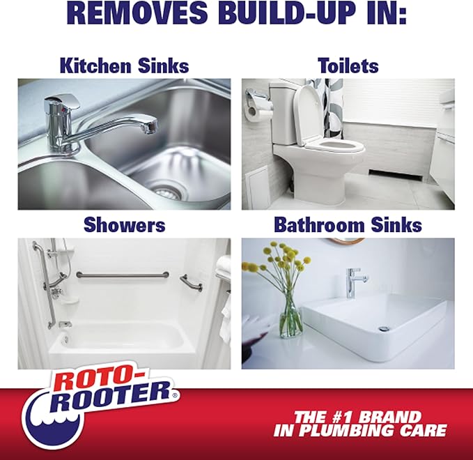 Roto-Rooter 351271 Build-Up Remover Drain Cleaner, 64 oz