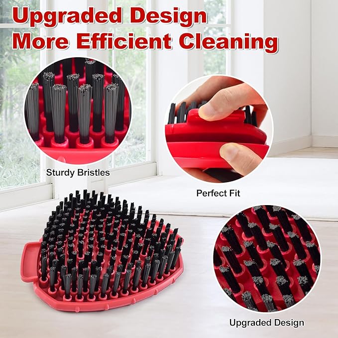 Mop Heads Replacements for Ocedar, Mop Replace Head for o Cedar Easywring 1 Tank, Spin Mop Replacement Head Include 4 Pack Spin Mop Refills Deep Cleaning, 1 Scrubber Mop Head and 1 Mop Base