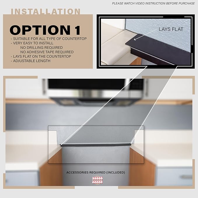 Expandable Rear Stove Gap Cover for Slide-In Ranges – Stainless Steel, Black Powder Coated – Adjustable Up to 32″ – Dual Install Options (1.5 inch WIDE)