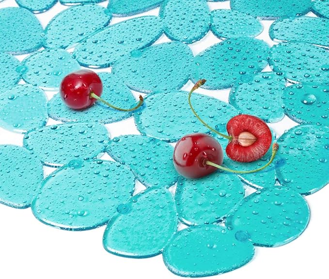 Yolife Pebble Sink Mats for Stainless Steel & PorcelainSink, PVC Sink Saddle Protectors Kitchen Sink Mat, Dishes and Glassware (Green,2 Pack)