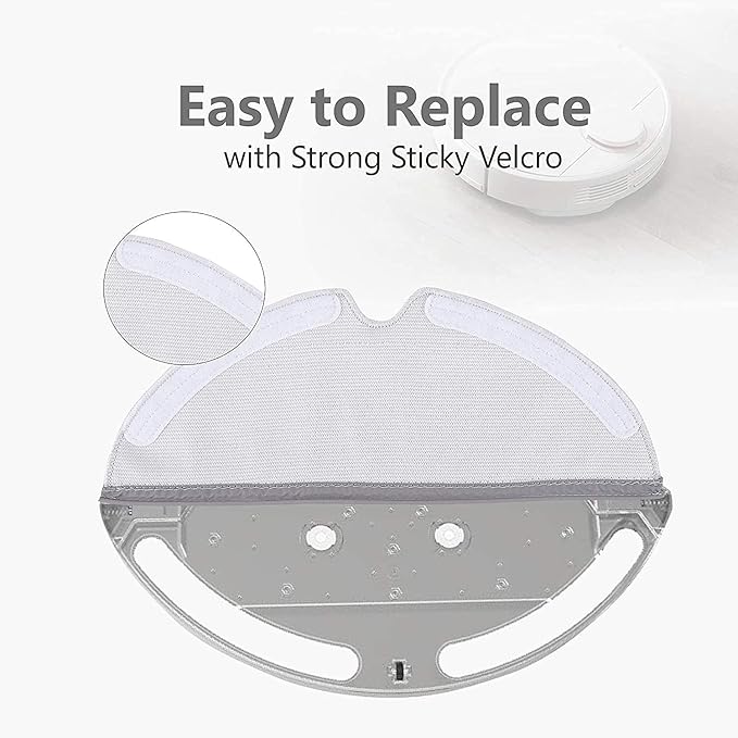 Microfiber Mop Cloth 12 Packs Compatible with roborock E Series, S5, S5 Max, S6 Series, Q5, Q5 Pro, Q5 Pro+, Q7, Q7Max, Q8Max and Q8Max+ Robot Vacuum Cleaner, Replacement Accessories