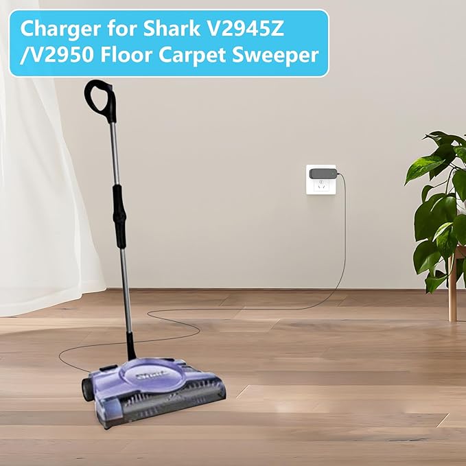 Charger for Shark V2945Z / V2950 Floor Carpet Sweeper Replacement for Shark Sweeper P/N YLS0041-T110025 Charger Adapter