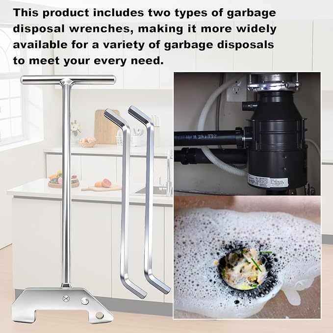 Garbage Disposer Unjamming Wrench/WRN-00 Garbage Disposal Wrench Tool,Garbage Disposal Wrench for Dislodge Jams or Clutter From Above The Sink,3PCS