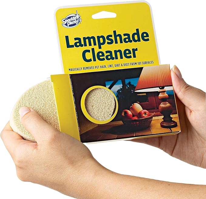 Sparkle Plenty Lampshade Cleaner - Dry Magic Dust Sponge for Lamp Shade - Dry Dusting Sponge Scrub for Fabric & Window Blinds - Effortless Duster Upholstery Cleaner for Furniture & Surfaces (3 Pack)