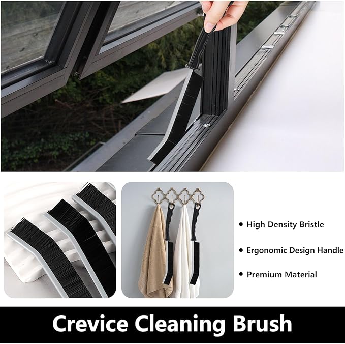 17Pcs Window Track Cleaner, Window Groove Cleaning Brush Tools Set