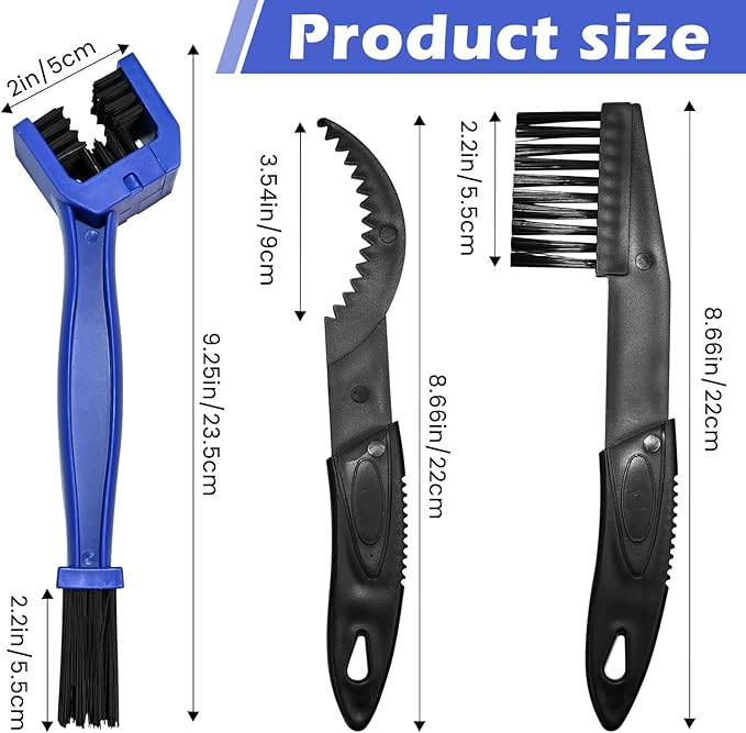 Bike or Motorcycle Chain Washer, Motorcycle Chain Gear Dirt Clean Brushes, Motorcycle Chain Brush Tool Set