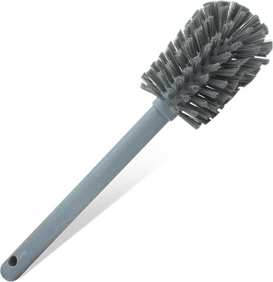 SPARTA Large Water Bottle Brush Ideal for Wide-Mouth Jars, Bottles and Tumblers, Dishwashing Tool with Handle for Home and Commercial Kitchens, Plastic, 12 Inches, Gray, (Pack of 6)