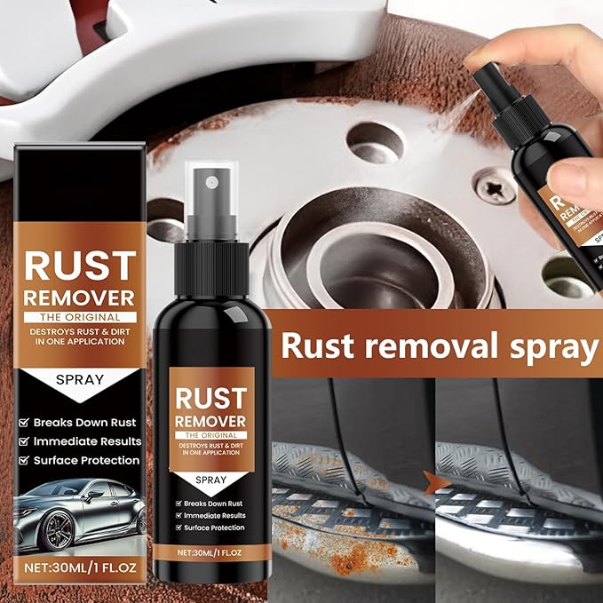 Rust Remover Spray for Metal, Multipurpose Rust Stain Remover, Fast-Acting Oxidation Remover, Heavy Duty Rust Dissolver for Metal