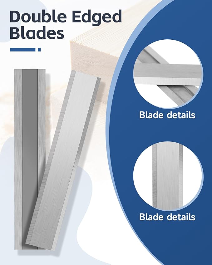 2" Carbide Paint Scraper Blades, Double-Edged Reversible Replacement Tungsten Steel Blades, Fit for 2in scraper, for Removing Paint, Wood, Glue and Grout - 2pcs