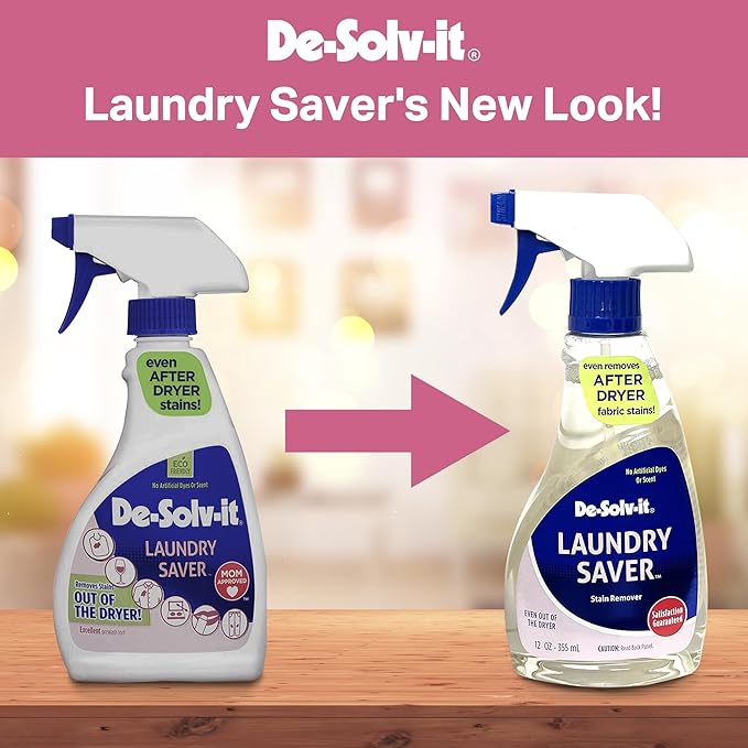 De-Solv-it Orange Sol Laundry Saver Stain Remover Spray - Spray and Wash Stain Remover for Clothes - Laundry Essentials - 12 oz (Two Pack)