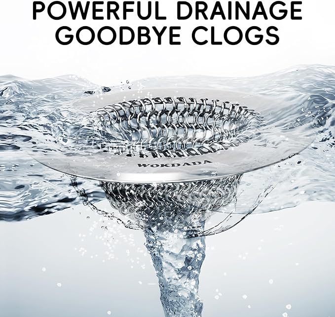 Bathtub Drain Hair Catcher, Fast Drainage Shower Drain Hair Catcher, Reversible 304 Stainless Steel Drain Protector for Pop-Up and Regular Drains of Bathroom(Patented Product)