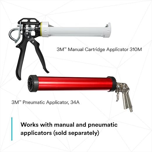 3M Marine Adhesive Sealant 5200 (06504) Permanent Bonding and Sealing for Boats and RVs Above and Below the Waterline Waterproof Repair, Black, 10 fl oz Cartridge with Nozzle