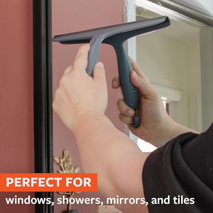 Full Circle Clean Ocean Squeegee – Recycled Plastic Shower & Glass Squeegee for Windows, Tile, and Windshields, Streak-Free Finish