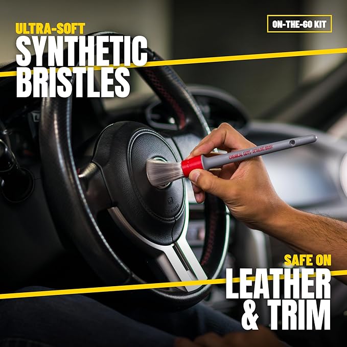 Chemical Guys Interior Cleaning Kit with Storage Bag Total Interior Cleaner Microfiber Towels Detailing Brushes and Sticky Gel Giftable Car Care Set - 10 Items