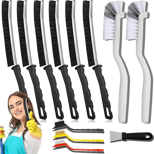 Hard Bristle Crevice Cleaning Brush-Thin Gap Cleaning Brush, Small Cleaning Brush, Grout Brush, Kitchen Brush, Cleaning Tools for Toilet, Bathroom, Home, Bathtub, Sink, Household, Window