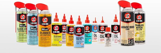 3-IN-ONE RVcare Window & Track Dry Lube with SMART STRAW SPRAYS 2 WAYS, 10 OZ [6-Pack]