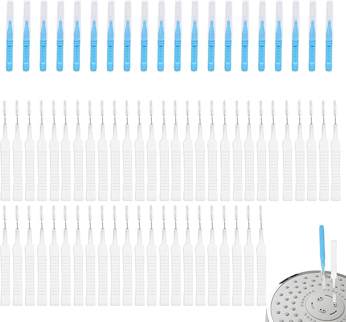 70pcs Shower Head Cleaning Tools, Including 20 Cleaning Brushes & 50 Shower Hole Brushes Tiny Cleaner Unclogger Accessories for Small Holes, Faucets, Sink Gaps, Nozzles