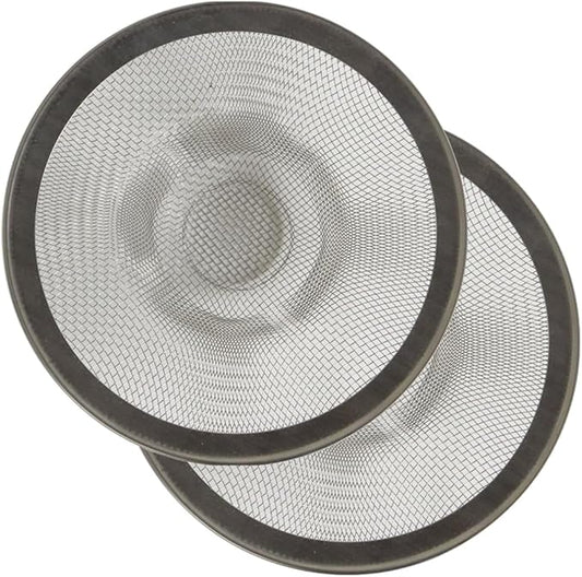 Evriholder Mesh Sink Drain Catcher, Secure Fit Strainer Prevents Clogging from Food and Hair, Stainless Steel, Ideal for Kitchen, Laundry and Disposals, 4.5-Inch, 2 Pack