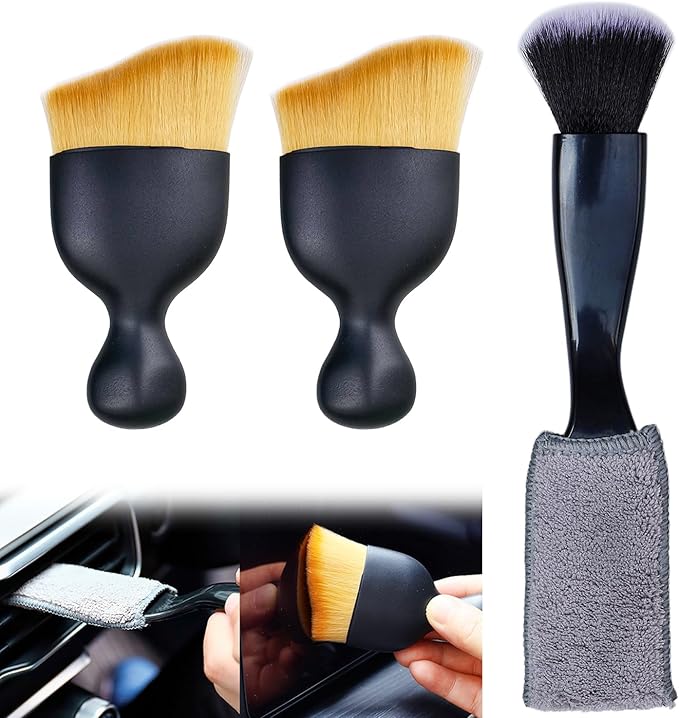 3 Pcs Exquisite Microfiber Duster Brushes, Small Dust Brushes, Feather Duster, Efficient Dust Removal, Cleaning Tool Perfect for Computers, Keyboards, Car Interior, Photo Frames, Digital Devices