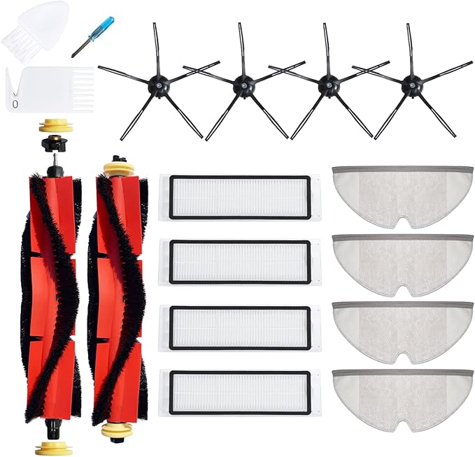 LOVECO Replacement Parts Kit Compatible for Roborock S5 S5 Max S6 MaxV S6 Pure E20 E25 E35 - Sweeping and Mopping Robotic